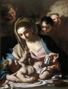 Madonna y el Niño de Francesco Solimena